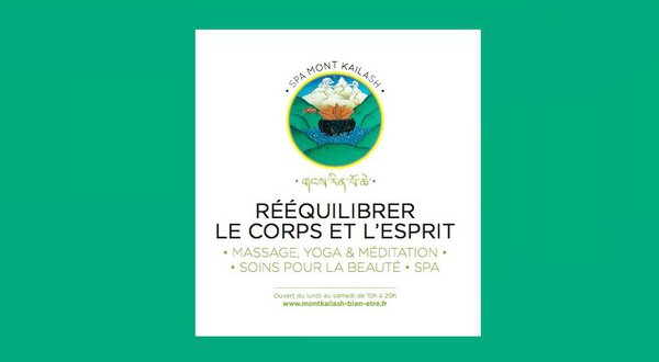Le slogan du Spa Mont Kailash.
