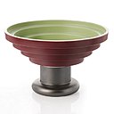 Harmonie de couleurs très actuelles pour cette coupe en céramique dessinée par Ettore Sotsass et éditée par Bitossi Ceramiche dans les années 1980.