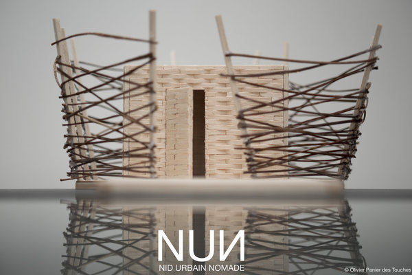 NUN (Nid Urbain Nomade), projet culturel et hommage aux nouveaux arrivants présenté par l’Association des Parisiens à Bordeaux et Urb1 Architecture.