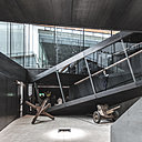 Les zones de communication ont été particulièrement travaillées pour relier les 4 espaces d’exposition et faciliter leurs accès et leur connection.