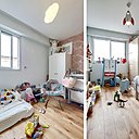 Les chambres de la fille et du garçon, au volume plus important, ont chacune leur identité.