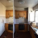 Avant : une cuisine rustique au volume étroit.