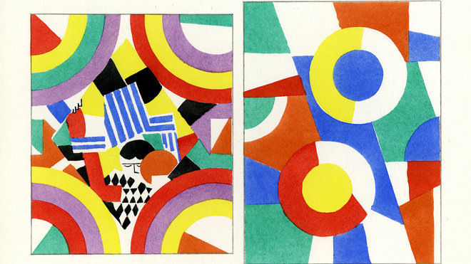 Fernand Léger, Projet décoratif pour music-hall et projet de fresque (extérieur) pour hall d’hôtel, 1922.