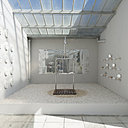 A droite, étagères et miroirs vide-poches Belvédère et Bénitier, en hêtre massif, gamme Balcon. Faciles à installer, ils trouvent leur place dans toutes les pièces de la maison. A gauche, horloges murales Guichet, en céramique émaillée, animées par un balancier qui apparaît et disparaît derrière un guichet aménagé à la place du 6. Créations Inga Sempé pour Moustache, en 2012 et 2010. Au centre, douche d’extérieur Delta en teck et inox qui se connecte à un tuyau d’arrosage standard, création Inga Sempé pour