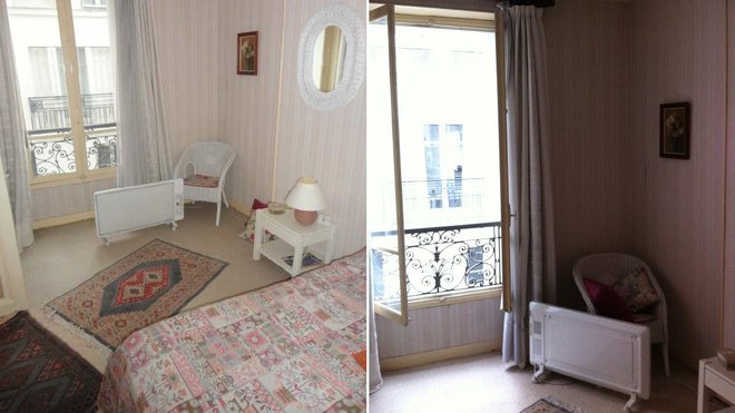 La chambre avant : atouts indéniables de la pièce existante, une fenêtre orientée plein sud et un grand mur non exploité.