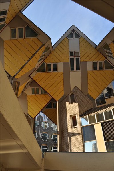 Les maison cubiques de l'architecte Piet Blom