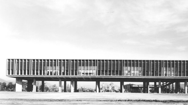 Centre pour la paix à Hiroshima, création Kenzô Tange, 1952.