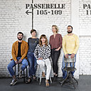 L’équipe de La Cerise Sur Le Gâteau avec au centre Anne Hubert. Création La Cerise Sur Le Gâteau.