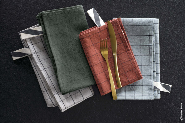 Torchons Oscar en coton (50 x 80 cm). Création La Cerise Sur Le Gâteau.