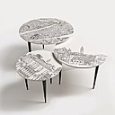 La laque et l’impression numérique se combinent pour cet ensemble de tables raffinées de l’éditeur italien Extroverso,