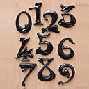 Copies de chiffres d’extérieur en fonte réalisées par la manufacture de Saint-Dizier (9 x 13 cm environ), à partir de 20 €, l’un. Ces plaques de maison non peintes doivent être protégés de la rouille par une peinture ou un produit spécial. Modèles réédités par Le Cercle Guimard.