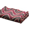 Plaid en lin wabi-sabi vice versa Zanzibar, coloris grenat, 135 x 200 cm, 135 x 250 cm et 270 x 250 cm. Création Maison de Vacances.