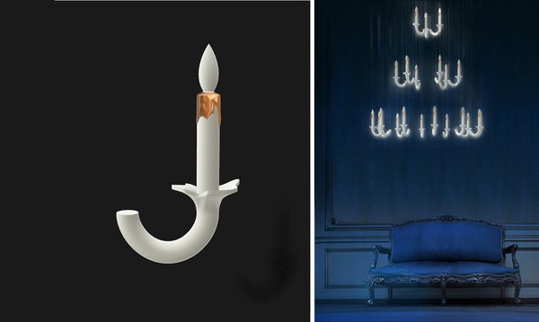 Cette suspension réinvente avec poésie et élégance le classique chandelier à la française, pour une lumière diffuse grâce à des ampoules LED à faible consommation électrique. Sur-mesure, jusqu’à 21 pièces.