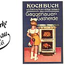 A gauche, le logotype et l’emblème de la société d’origine. A droite, une publicité attestant que la firme spécialisée dans les fourneaux à gaz et au charbon, désormais sous la direction du Dr. Otto von Banquet, produit alors des cuisinières électriques à la sécurité renforcée.