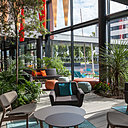 La terrasse intérieure végétalisée.