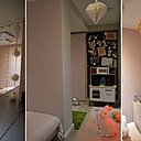 Les lits de la chambre des enfants ont été fabriqués sur mesure au-dessus des blocs en béton de l’immeuble.