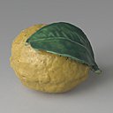 Citron en ronde de bosse Italie XVIe siècle, faïence Sèvres MNC 5311.