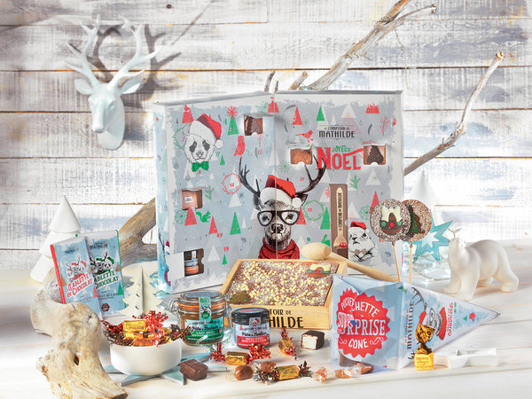 Un calendrier de l’avent XXL rempli de friandises pour faire patienter les enfants jusqu'à Noël.