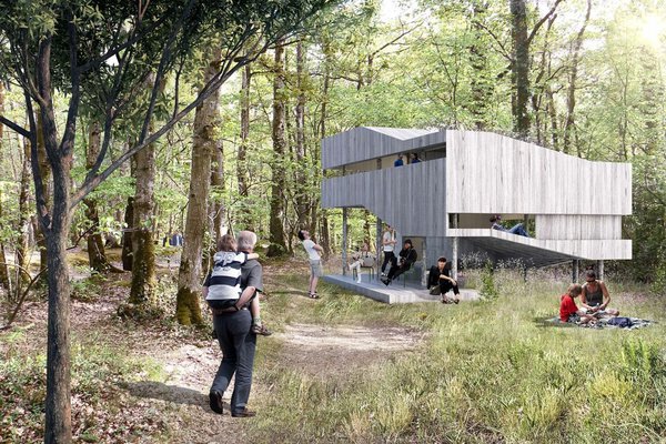 La maison offre un rapport permanent avec son environnement extérieur, tout en étant protégé des accidents naturels. La circulation fluide en pente déroule un paysage en continu avec des perspectives différentes.