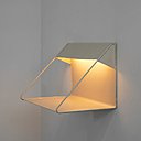 Applique lumineuse et tablette de chevet E 10 en métal laqué blanc. Création A.R.P en 1954-57, éditée par Pierre Disderot en 1955.