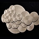 Collection Nuage, composition murale Eternité (90 x140 cm) composée de pastilles tressées.