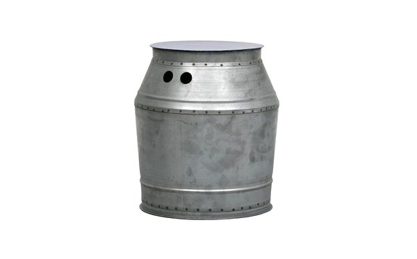 Tabouret n°XX, en tôle zinguée avec assise peinte, création Comme Des Garçons en 1991.