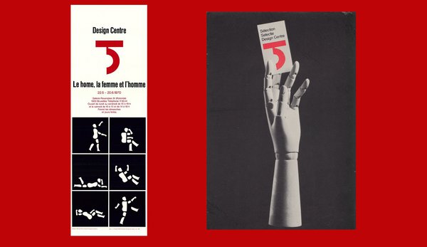 Dans les années 1970, affiches des expositions du Design Centre par Michel Olyff.