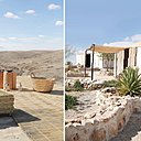 Les hébergements sous tente laissent place à une vie extérieure en phase avec le désert.