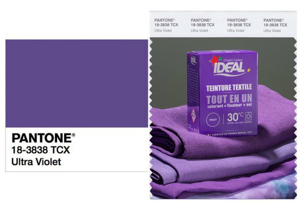 Ideal Couleurs suit la tendance du violet avec sa référence Pantone Ultra violet.
