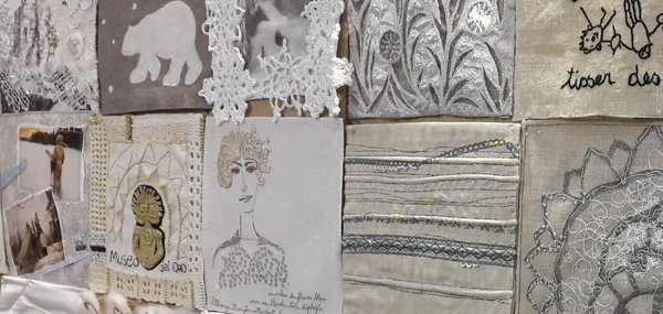 Un patch composé de carrés venant du monde entier sur le thème  du Voyage dans le blanc du 5 au 11 février Porte de Versailles.