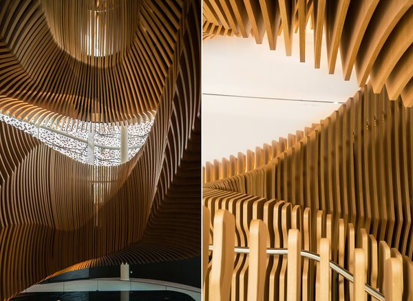 Ora-Ito a dessiné les éléments structurants de l’escalier avec B architecture et ils ont imaginé ensemble la matérialité de l’enveloppe de ses éléments.