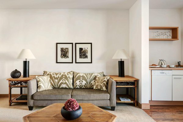 Petit salon avec cuisine attenante