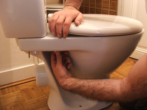 Etape 2 : monter l’abattant sur la cuvette.