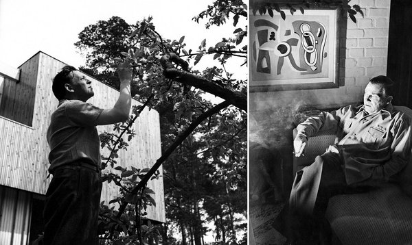 lvar Aalto dans son jardin et dans sa maison à Helsinski. Il a déclaré : « De tous les comités de standardisation, la nature est le plus remarquable. »