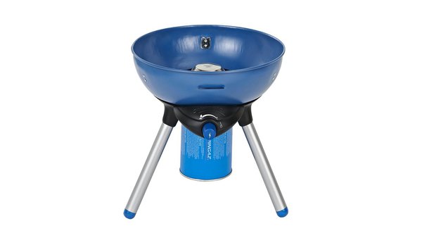 Support casserole et grille de cuisson émaillée pour réchauffer ou griller en pleine nature.