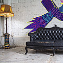 Grâce au talent créatif de jeunes designers, comme Marie-Aurore Stiker-Metrales Ateliers d’Aubusson modernisent la tapisserie afin de la faire entrer dans les intérieurs d’aujourd’hui, Phoenix Pop 2017.