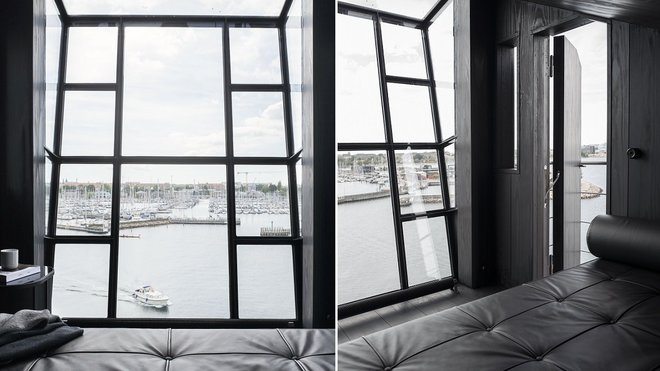 Dans cette partie industrialisée du port, où de nombreux bâtiments sont reconvertis en galeries d’art et halls d’exposition, l’intérieur luxueux de The Krane contraste radicalement avec l’environnement.