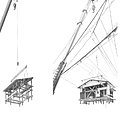 Construction du Home of the Elderly, composé de maisons traditionnelles japonaises aux proportions différentes. Elles forment une sorte de village où les résidents, des personnes âgées, peuvent retrouver leurs marques.