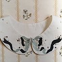 Rubans, entrelacs et fleurs sauvages apprivoisées pour cols, poignets et bandeaux