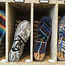 Espadrilles en Tissage basque indispensable pour les vacanciers de la côte.