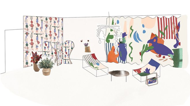 Inspiration Matisse pour ce projet coloré de Jeanne Martin et Marie-Marie Vergne, diplômées de l’HEAD, Haute - Ecole d’Art et de Design de Genève.