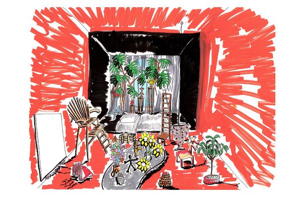 Le sud exubérant et tous les plaisirs du bord de mer pour cette évocation signée Lucas Djaou, diplômé de l’école Penninghen.