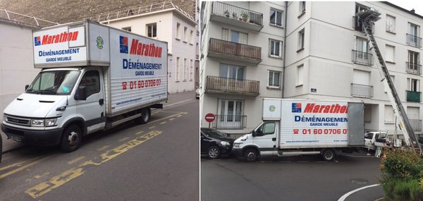 Un élévateur pourra être nécessaire pour gagner du temps de main d'oeuvre des déménageurs.