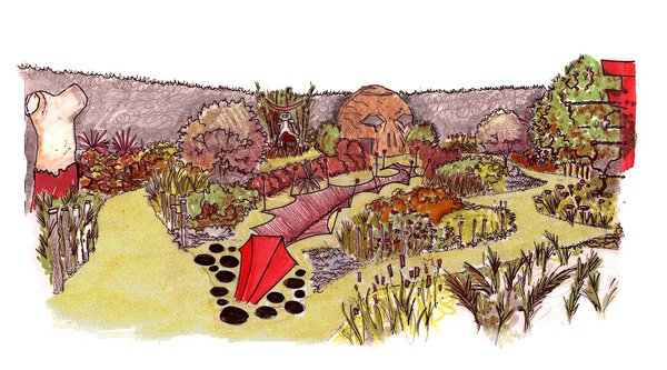 « Le jardin des supplices » est une création française et une réinterprétation de l’œuvre littéraire de l’écrivain Octave Mirbeau. Avec un certain humour noir, les plantes nous interrogent sur les notions de bien et de mal, de beau et de laid.