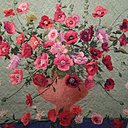 Détail d'une tapisserie en laine et soie "Les saisons, l'Eté" d'Emile Laugé 1926.