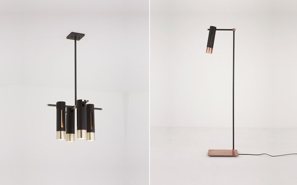 La gamme des luminaires Bois offre la simplicité d’un cylindre fendu et met les matériaux comme le métal, le laiton et le cuivre à l’honneur.