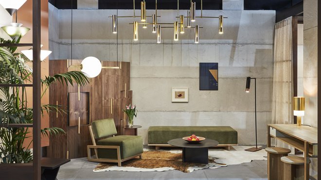 Le stand Atelier de Troupe à Milan à Euroluce en avril 2017.