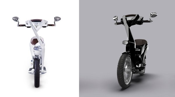 Scooters électriques futuristes high tech, connectés et intelligents, faciles à conduire et adaptés à la ville. Création Ujet.