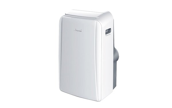 Climatiseur mobile à vitesse fixe et monté sur roulettes pivotantes avec poignées latérales). Mobile MAF, Airwell.