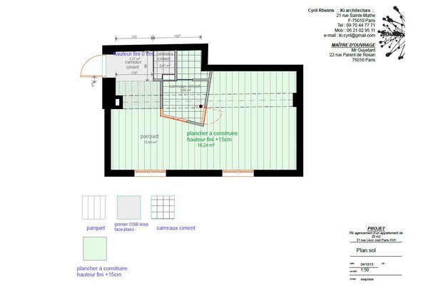 Plan des nouveaux sols